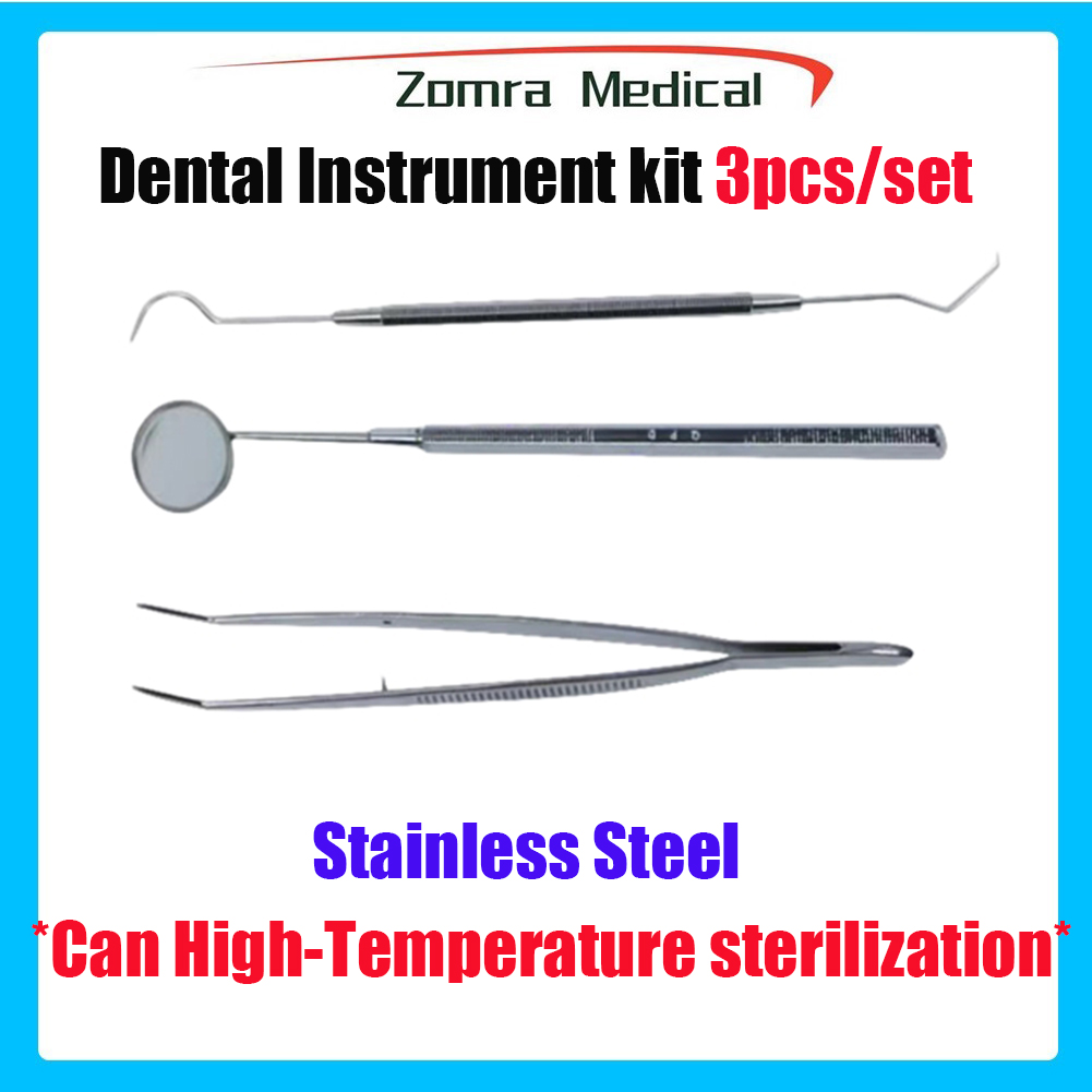 Dental Mirror Probe - Stainless Steel Dental Autoclave Instrument Kit