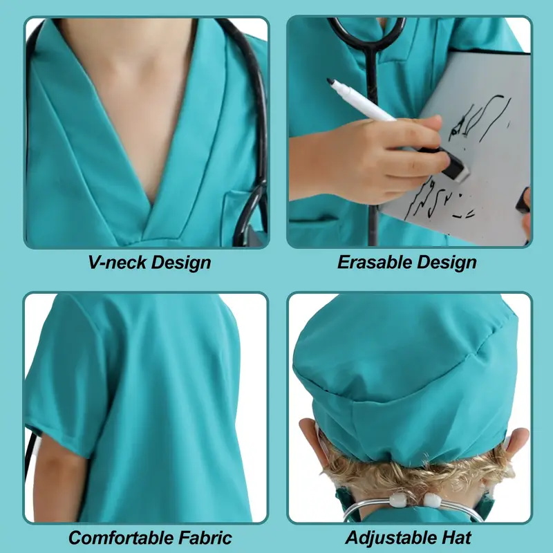 7PCS Kids Doctor Nurse Cosplay - Medical Lab Coat review and price