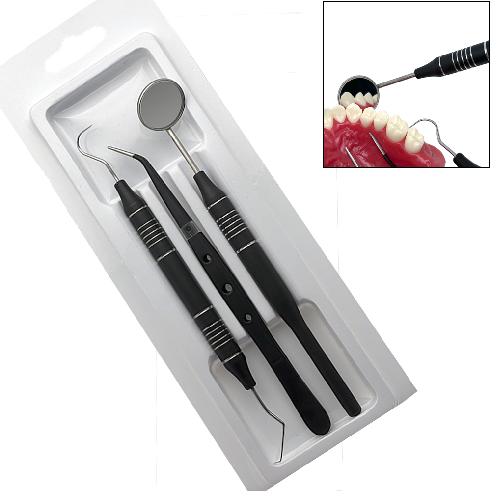 3Pcs/set Dental Mirror kit Mou - Dental Mirror Probe review and price