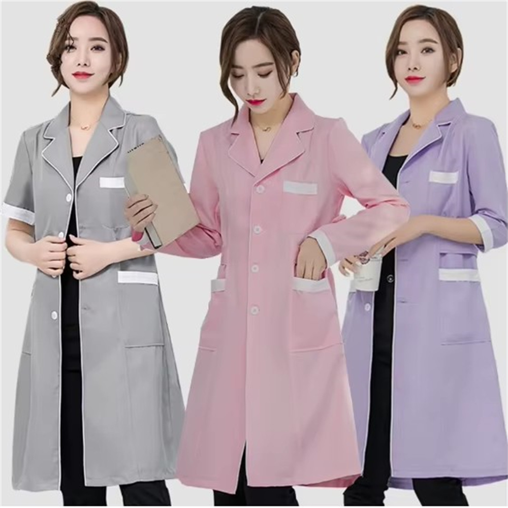 High grade gray solid color sl - Medical Lab Coat review and price