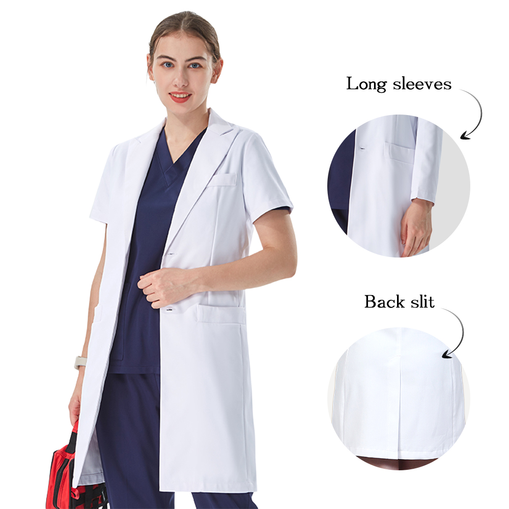 Thoughtful Lapel Collar White  - Medical Lab Coat review and price