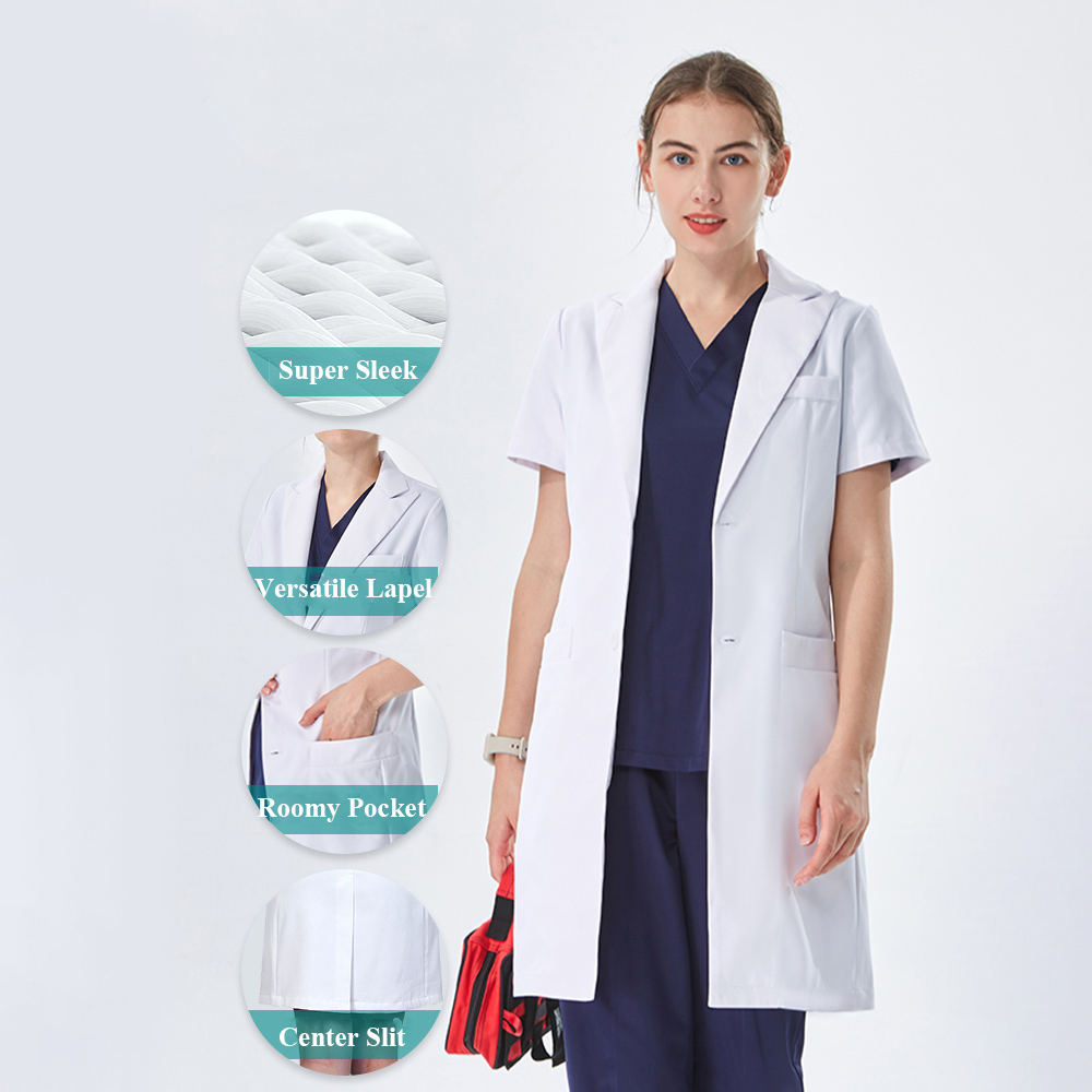 Thoughtful Lapel Collar White  - Medical Lab Coat review and price